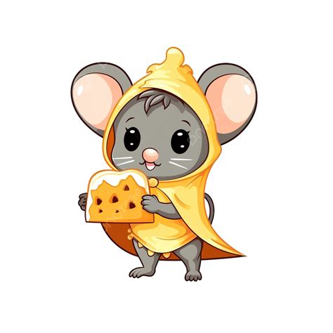 Mouse In Halloween Bat Costume Holding Pumpkin Of Cheese, Cartoon Vector Illustration, Cute ...