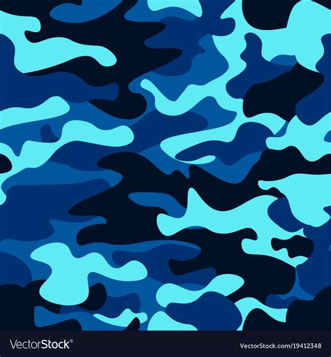 Camouflage seamless color pattern army camo for Vector Image