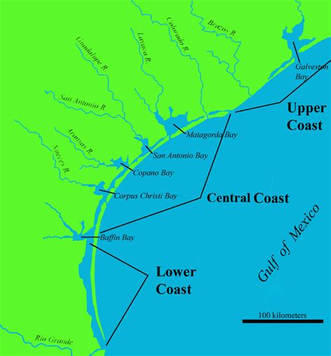 Map Of Texas Coastline