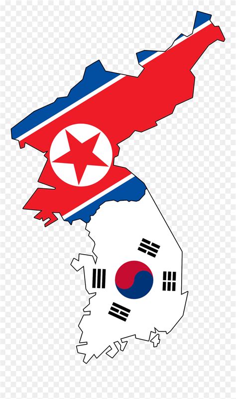 Download hd North And South Korea Map Helderateliers - North Korea Flag ...