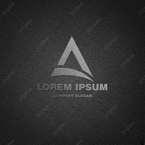 Grey Logo Mockup On Black Background Template Download on Pngtree