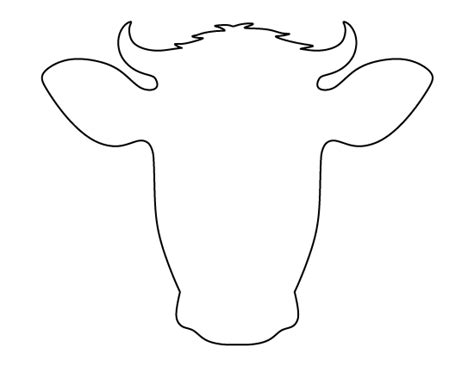 Printable Cow Face Template | Cow craft, Printable patterns, Cow face