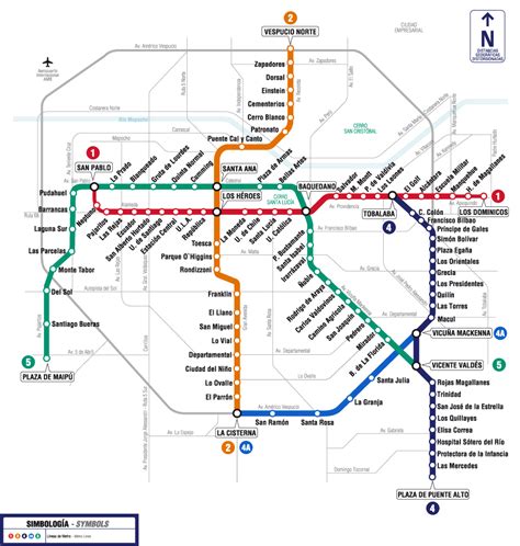 Mapa santiago do chile