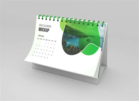 Free Fully Customizable Desk Calendar 2023 Mockup PSD - Good Mockups