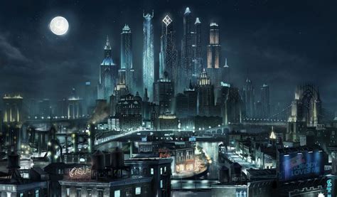 Gotham City skyline | Futuristic city, Fantasy city, Cyberpunk city