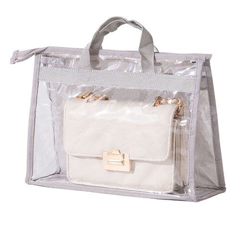 Handbag Storage Organizer Dust Cover Bag Transparent Anti-dust Purse Storage Bag for Hanging ...