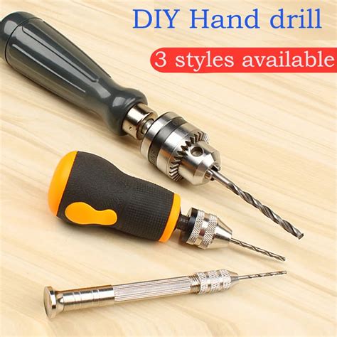 Hand twist drill hand tool hand drill mini small hand grip carpenter's chuck-in Electric Drills ...