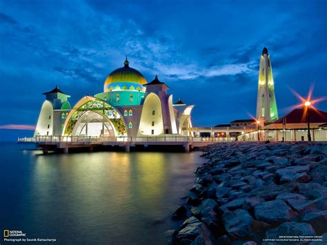 Download Religious Malacca Straits Mosque Wallpaper by Souvik Bhattacharya