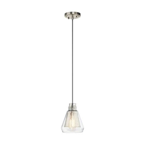 Kichler Evie Brushed Nickel Mini Transitional Mercury Glass Cone ...