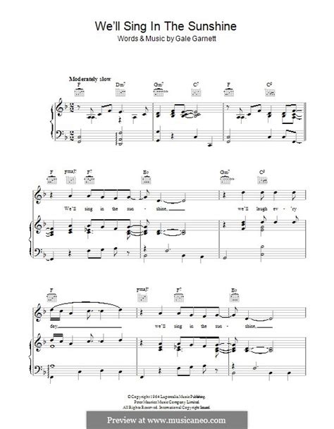 We'll Sing in the Sunshine by G. Garnett - sheet music on MusicaNeo