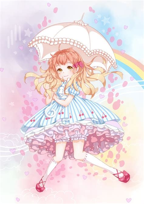 Pastel Rainbow Anime Girl