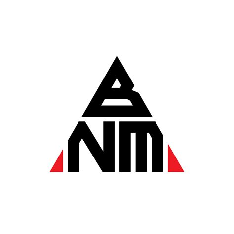 BNM triangle letter logo design with triangle shape. BNM triangle logo ...