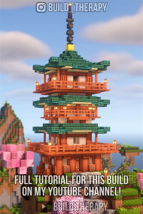 Minecraft Japanese Pagoda Tutorial! | Minecraft japanese, Minecraft blueprints, Minecraft houses