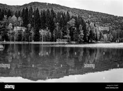 Vulcanic lake Black and White Stock Photos & Images - Alamy
