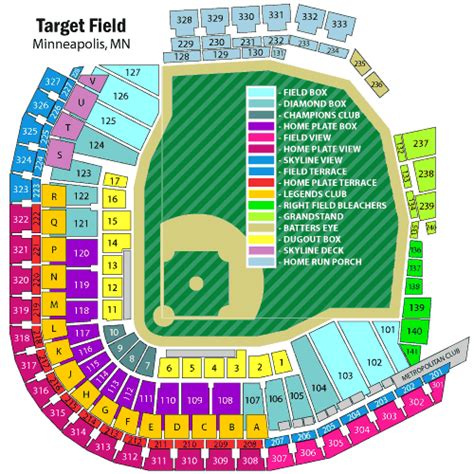 Target Field Seating Chart Legends Club - Bios Pics