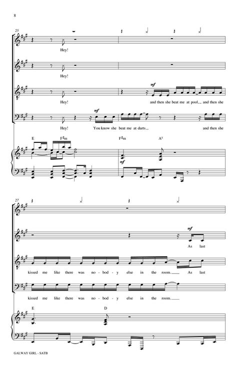 Galway Girl Sheet Music by Ed Sheeran (SKU: 00250685) - Stanton's Sheet ...