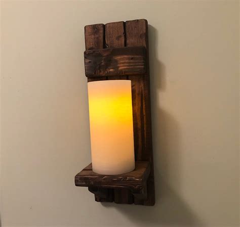 Rustic Candle Sconce / Candle Holder / Wall Sconce / Rustic | Etsy