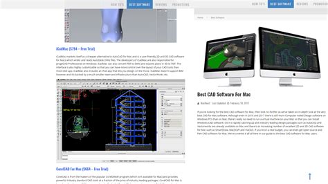 MacHow2 affirmed iCADMac is one of the best CAD software for Mac