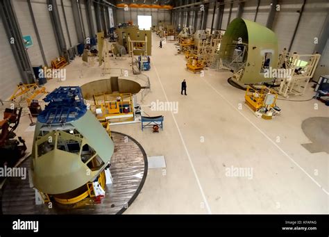 Airbus forward fuselage production in the Meaulte Airbus Factory in ...