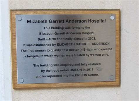 Elizabeth Garrett Anderson Hospital Historical Marker