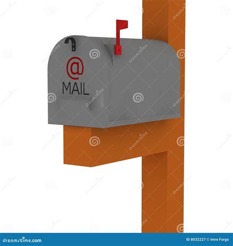 Classic american mailbox stock illustration. Illustration of application - 8032227