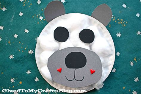 Paper Plate Polar Bear