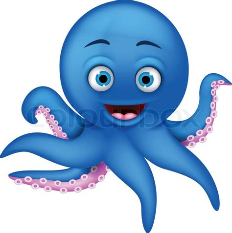 Vector illustration of funny octopus ... | Stock vector | Colourbox