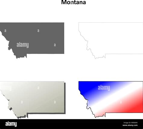 Montana state outline hi-res stock photography and images - Alamy