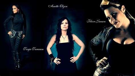 Nightwish Lead Vocalists - Tarja Turunen, Anette Olzon, Floor Jansen - Symphonic Metal fondo de ...