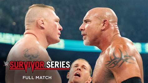 FULL MATCH - Goldberg vs. Brock Lesnar – Mega Match: WWE Survivor Series 2016 - YouTube