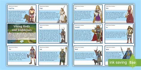 Viking Gods and Goddesses Fact Cards | Viking Gods for Kids