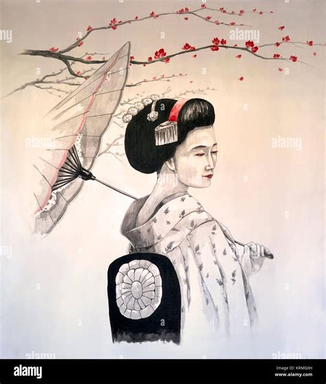 Geisha Hair Drawing