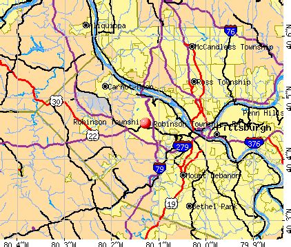 Robinson Township, Pennsylvania (PA 15136) profile: population, maps, real estate, averages ...