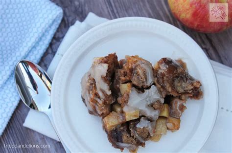 Cinnamon Roll Bread Pudding with Apples — Fried Dandelions — Plant ...