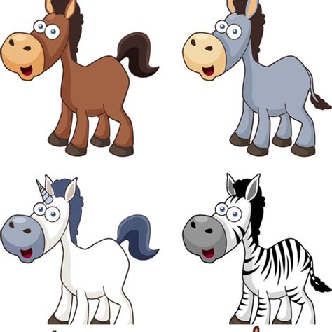 Cartoon Horse Vector Icons | FreeVectors