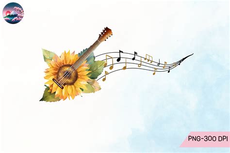 Sunflower Guitar Music Speaks Graphic by Cherry Blossom · Creative Fabrica