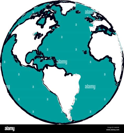 Cartoon Globe Map