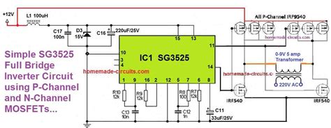 SG3525 Full Bridge Inverter Circuit – Homemade Circuit Projects