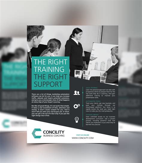 Concility Business Coaching - One Page Flyer Design on Behance | Flyer design, One pager design ...