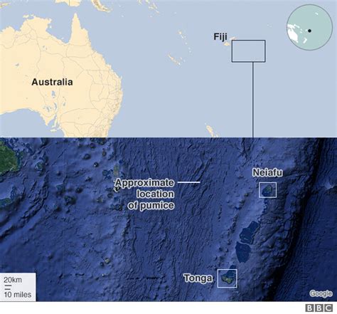 Vast 'pumice raft' found drifting through Pacific Ocean - BBC News