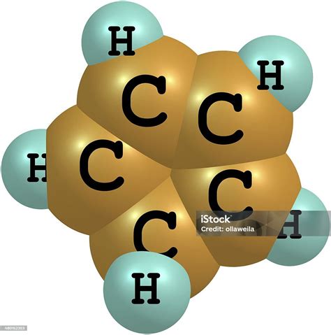 Cyclopentadiene Molecular Structure On White Background Stock Photo ...