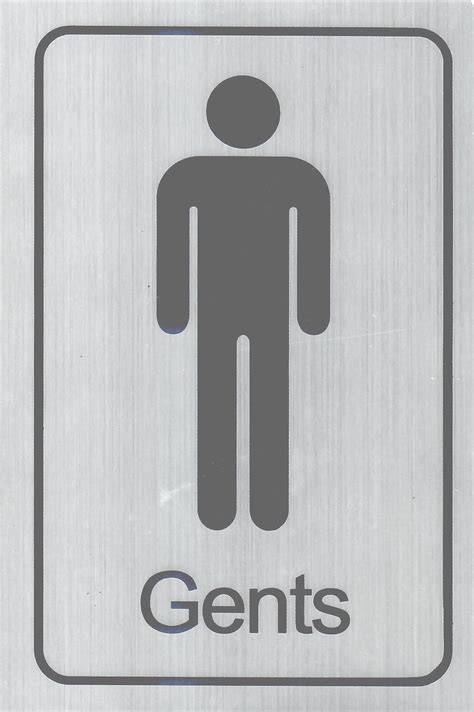 Buy Gents Toilet Sign Sticker - 18cm H x 12cm L Online at desertcartINDIA