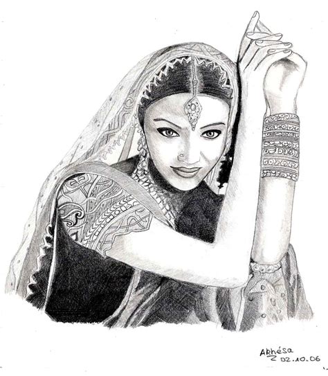 Indian Woman | Indian drawing, Woman drawing, Indian women tattoo