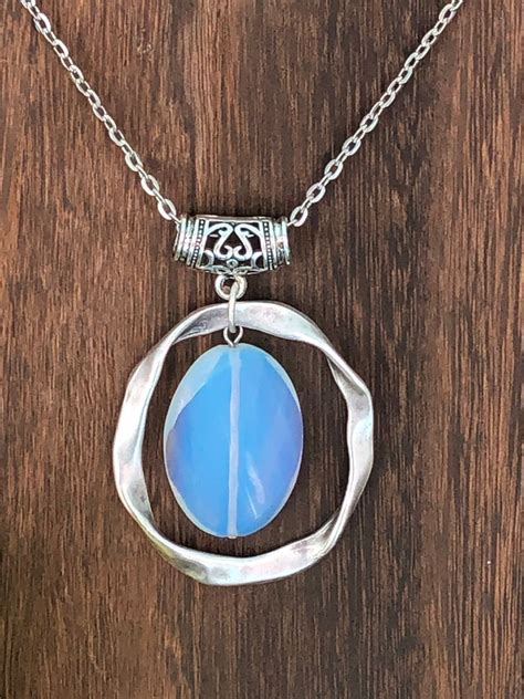 White Moonstone Necklace Moonstone Pendant Crystal Jewelry | Etsy