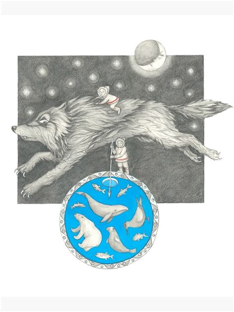 "Amarok - Inuit spirit of the wolf" Poster for Sale by luluclaire-art ...