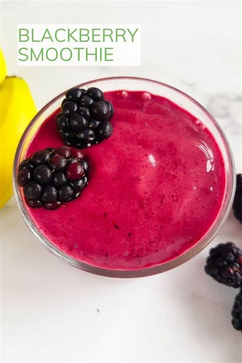 Blackberry Smoothie - Only 3 Ingredients! - Hint of Healthy