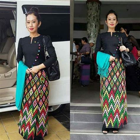 Pin by Cho Cho Win on Kachin | Myanmar dress design, Traditional dresses, Dress patterns