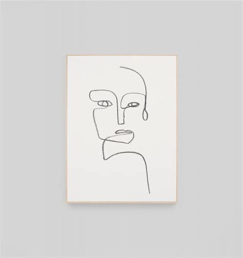 Linear Portrait 1 Framed Canvas - Borrowed Interiors