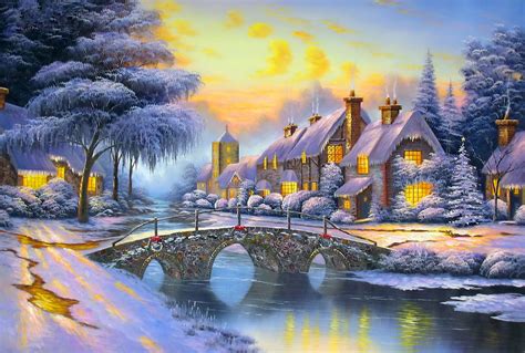 Christmas Cottage Wallpapers - Wallpaper Cave