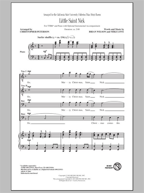 Little Saint Nick | Sheet Music Direct